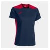 Joma Womens Championship VI Short Sleeve Shirt (W) Dark Navy-Red