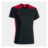 Joma Womens Championship VI Short Sleeve Shirt (W) Black-Red