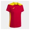 Joma Womens Championship VI Short Sleeve Shirt (W) Red-Yellow