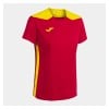 Joma Womens Championship VI Short Sleeve Shirt (W) Red-Yellow