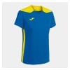 Joma Womens Championship VI Short Sleeve Shirt (W) Royal-Yellow