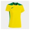 Joma Womens Championship VI Short Sleeve Shirt (W) Yellow-Green