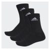 adidas 3-Stripes Performance Crew Socks Black-Black-White