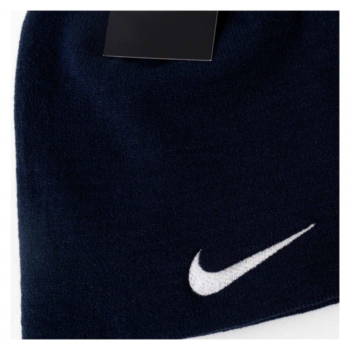 Neon-Nike Swoosh Beanie Navy