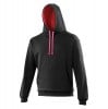 Varsity Hoodie Jet Black-Hot Pink