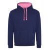 Varsity Hoodie Oxford Navy-Candyfloss Pink