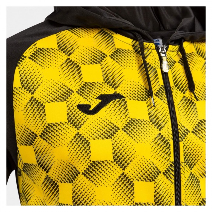 Joma Supernova III Hooded Jacket Black-Yellow