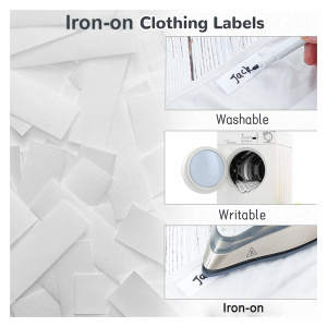 Iron On Name Labels (25) with Pen