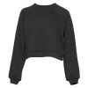 Womens Raglan Pullover Fleece Dark Grey