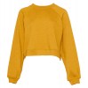 Womens Raglan Pullover Fleece Heather Mustard