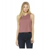 Womens Racerback Cropped Tank (W) Heather Mauve