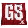 Gilbert Patch Pro Netball Bibs Maroon-White