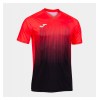 Joma Tiger IV Short Sleeve Jersey Dark Orange Fluo-Black