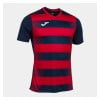 Joma Europa V Hooped Short Sleeve Jersey Dark Navy-Red