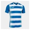 Joma Europa V Hooped Short Sleeve Jersey Royal-White