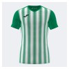 Joma Inter II Striped Short Sleeve Jersey Green-White