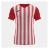 Joma Inter II Striped Short Sleeve Jersey Red-White