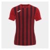 Joma Inter II Striped Short Sleeve Jersey Red-Black