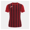Joma Inter II Striped Short Sleeve Jersey Red-Black