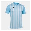 Joma Inter II Striped Short Sleeve Jersey Sky-White