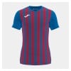 Joma Inter II Striped Short Sleeve Jersey Dark Blue-Dark Red