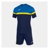 Joma Academy V Shrt + Short Set Dark Navy-Royal-Yellow