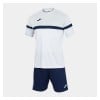 Joma Academy V Shrt + Short Set White-Dark Navy
