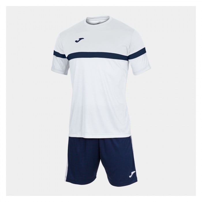 Joma Academy V Shrt + Short Set White-Dark Navy