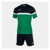 Joma Academy V Shrt + Short Set Green-Black-White