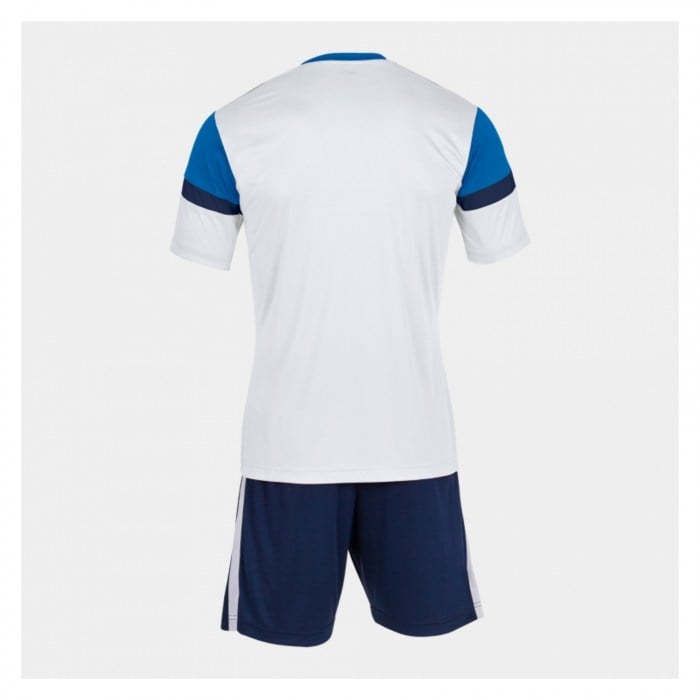 Joma Academy V Shrt + Short Set White-Royal-Dark Navy