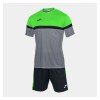 Joma Academy V Shrt + Short Set Light Melange-Fluo Green-Black