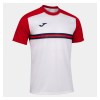 Joma Hispa IV Short Sleeve Shirt White-Red-Dark Navy