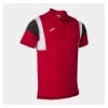 Joma Comfort III Cotton Polo Red-White-Dark Melange