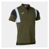 Joma Comfort III Cotton Polo Olive-White-Dark Melange