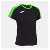 Joma Womens Eco-Championship T-Shirt (W) Black-Fluo Green