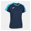 Joma Womens Eco-Championship T-Shirt (W) Dark Navy-Turquoise