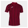 Joma Copa II Striped S/S Jersey Red-Black