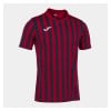 Joma Copa II Striped S/S Jersey Red-Dark Navy