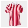 Joma Copa II Striped S/S Jersey White-Red