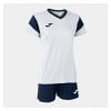 Joma Womens Pheonix Shirt + Shorts Set (W) White-Dark Navy