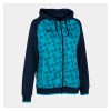 Joma Womens Supernova III Zip Hoodie (W) Dark Navy-Fluo Turquoise