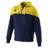 Errea Ben Full Zip Fleece Hoodie Navy-Yellow