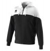 Errea Ben Full Zip Fleece Hoodie Black-White