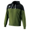 Errea Ben Full Zip Fleece Hoodie Military Green-Black