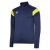 Umbro 1/4 Zip Midlayer Top Peacoat-Blazing Yellow