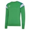 Umbro Poly Fleece Sweat Tw Emerald-Lush Meadows Brilliant White