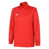 Umbro Womens Club Essential 1/4 Zip Sweat (W) Vermillion