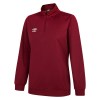 Umbro Womens Club Essential 1/4 Zip Sweat (W) New Claret