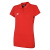 Umbro Womens Club Essential Polo (W) Vermillion-White