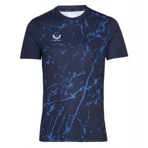 Castore SS Training Printed Tee 22 Navy-Imperial Blue